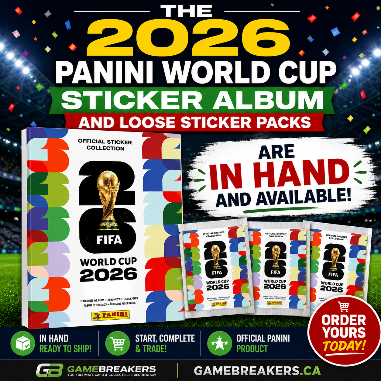 Panini FIFA World Cup 2026™ sticker album and loose stickers are in hand & available!