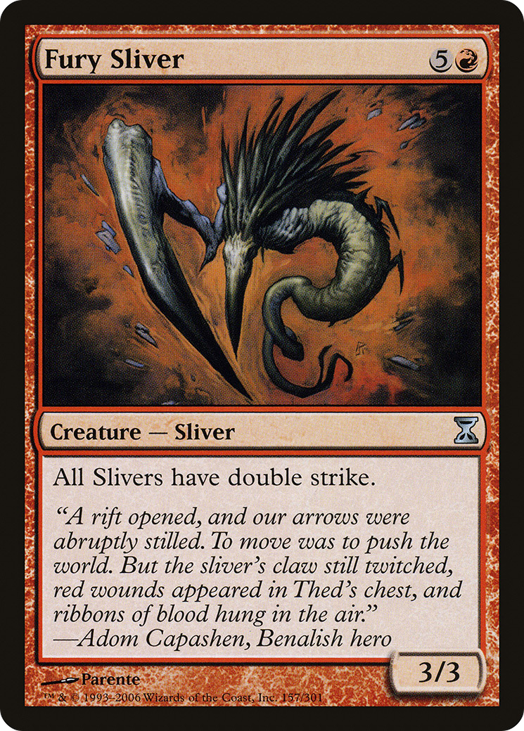 Fury Sliver (TSP-157)  Foil - Time Spiral