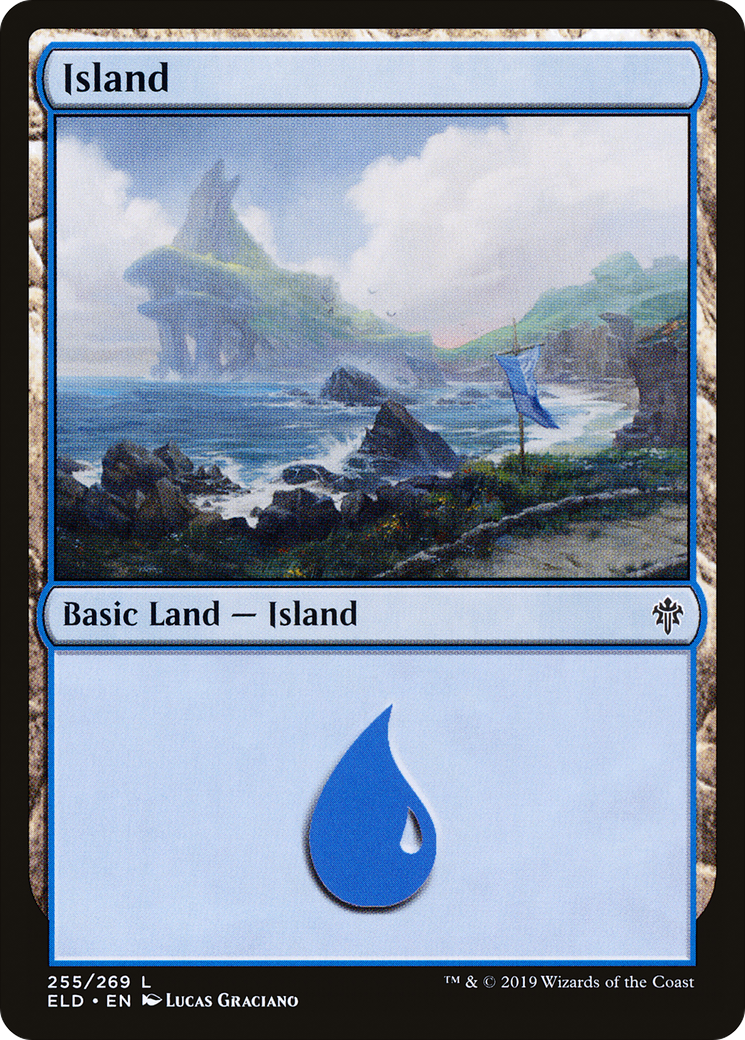 Island (255) (ELD-255) - Throne of Eldraine Foil