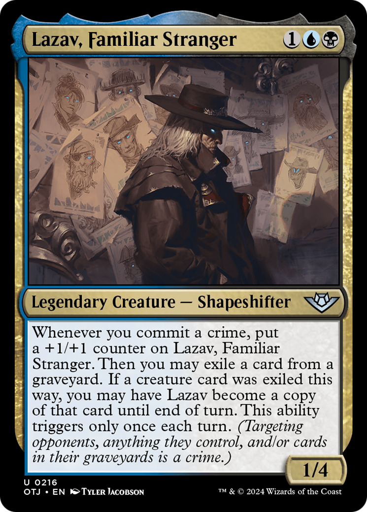 Lazav, Familiar Stranger (OTJ-216) - Outlaws of Thunder Junction Foil