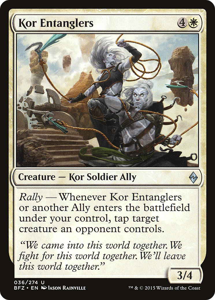 Kor Entanglers (BFZ-036)  - Battle for Zendikar