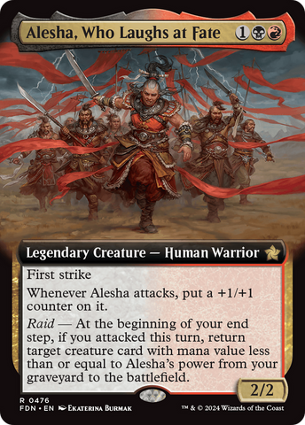 Alesha, Who Laughs at Fate (Extended Art) (FDN-476)  Foil - Foundations: (Extended Art)