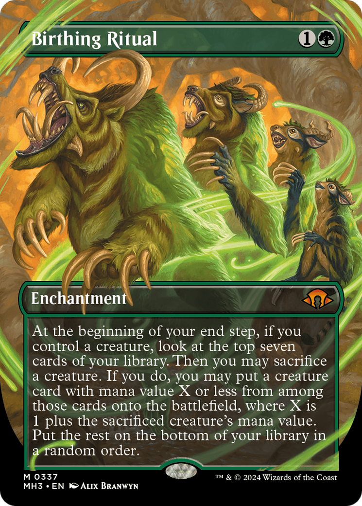 Birthing Ritual (Borderless) (MH3-337)  Foil - Modern Horizons 3