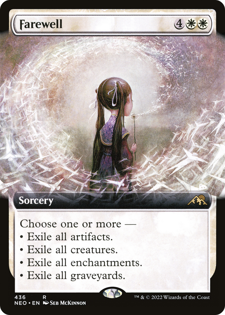 Farewell (Extended Art) (NEO-436) - Kamigawa: Neon Dynasty: (Extended Art) Foil