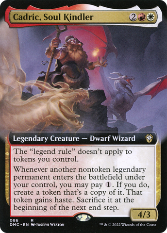 Cadric, Soul Kindler (Extended Art) (DMC-086)  - Dominaria United Commander: (Extended Art)