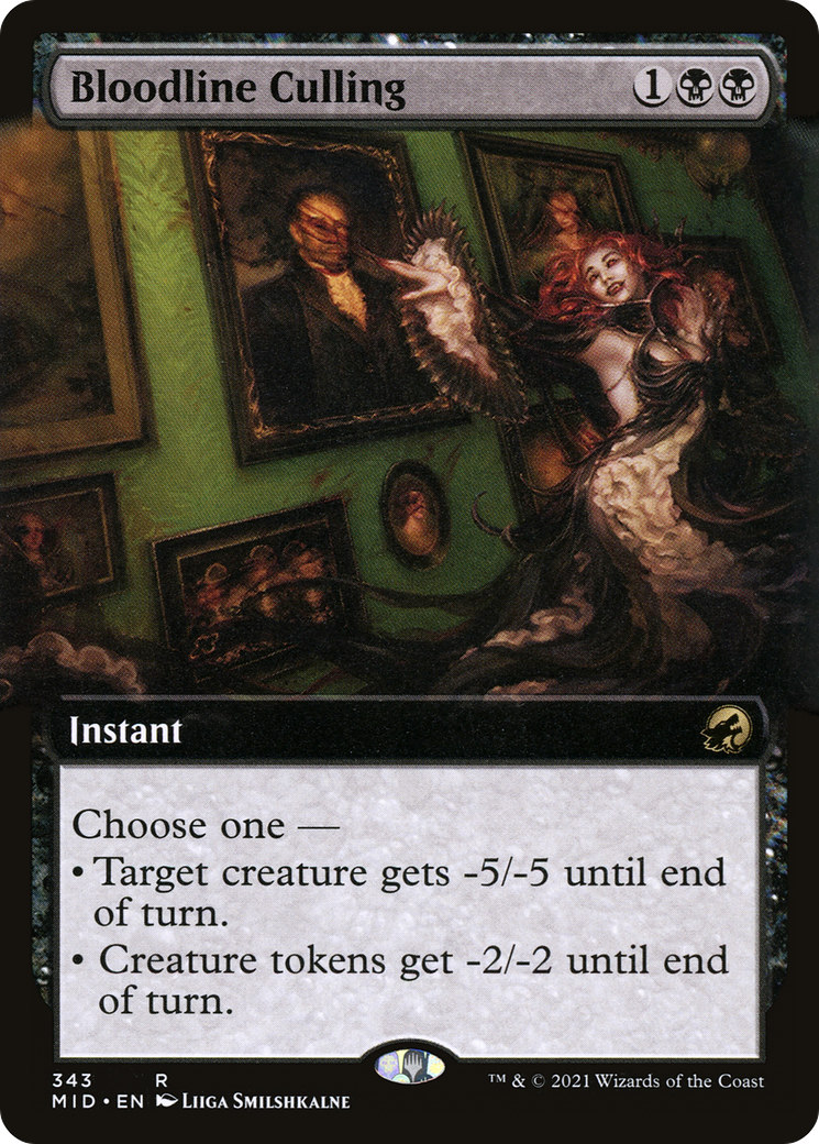 Bloodline Culling (Extended Art) (MID-343)  - Innistrad: Midnight Hunt: (Extended Art)