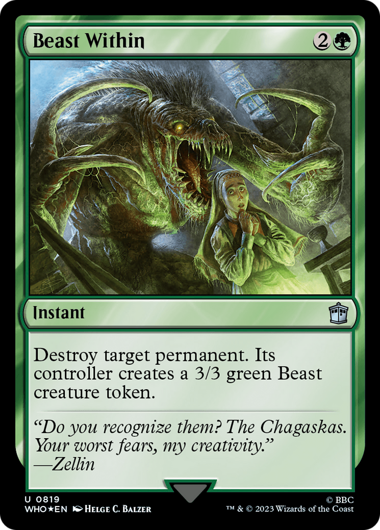 Beast Within (Surge Foil) (WHO-819)  Foil - Doctor Who
