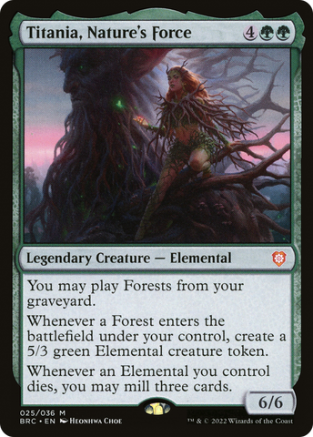 Titania, Nature's Force (BRC-025)  Foil - The Brothers' War Commander