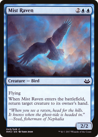 Mist Raven (MM3-043)  - Modern Masters 2017