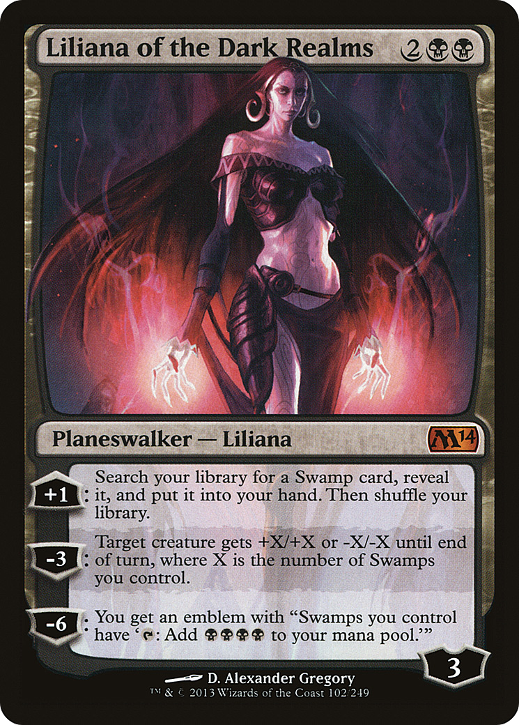 Liliana of the Dark Realms (M14-102)  Foil - Magic 2014