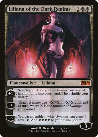 Liliana of the Dark Realms (M14-102)  Foil - Magic 2014