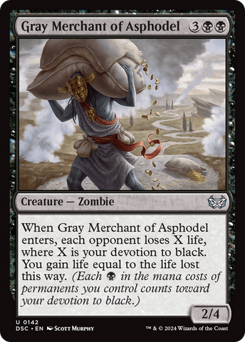 Gray Merchant of Asphodel (DSC-142)  - Duskmourn: House of Horror Commander