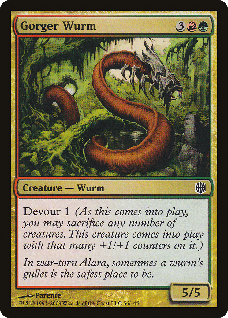 Gorger Wurm (ARB-056)  Foil - Alara Reborn