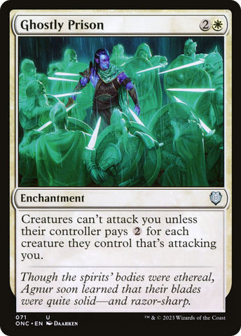 Ghostly Prison (ONC-071)  - Phyrexia: All Will Be One Commander