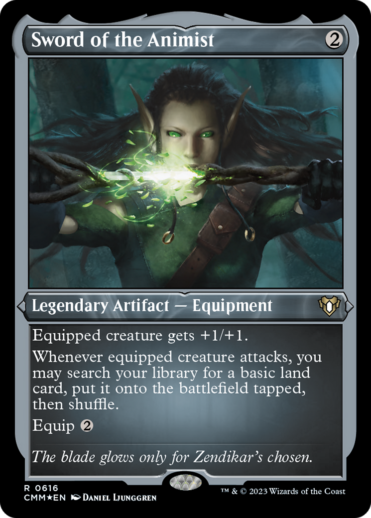 Sword of the Animist (CMM-616)  Etched Foil - Commander Masters