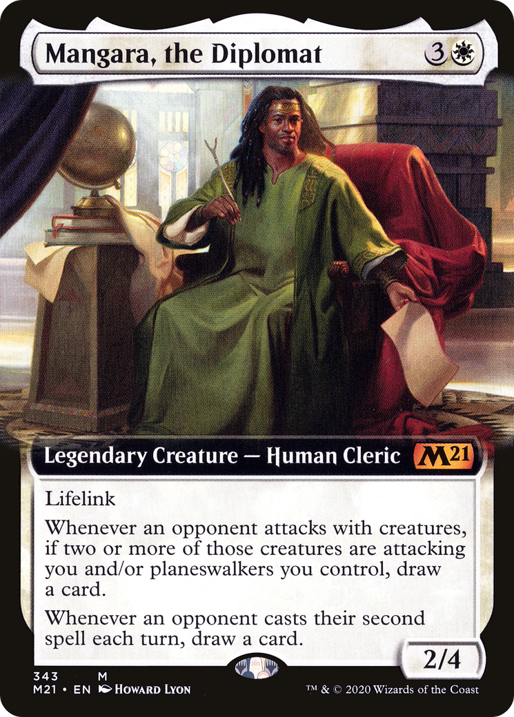Mangara, the Diplomat (Extended Art) (M21-343)  - Core Set 2021: (Extended Art)