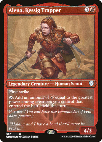 Alena, Kessig Trapper (Foil Etched) (CMR-570)  Foil - Commander Legends