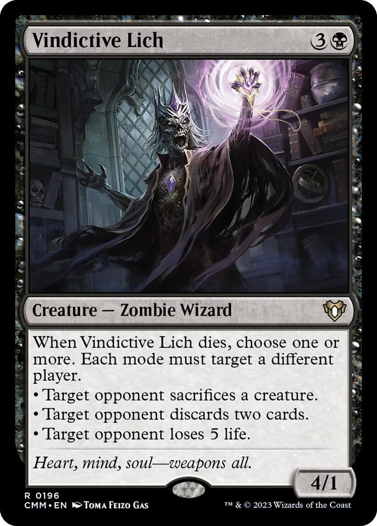 Vindictive Lich (CMM-196)  Foil - Commander Masters