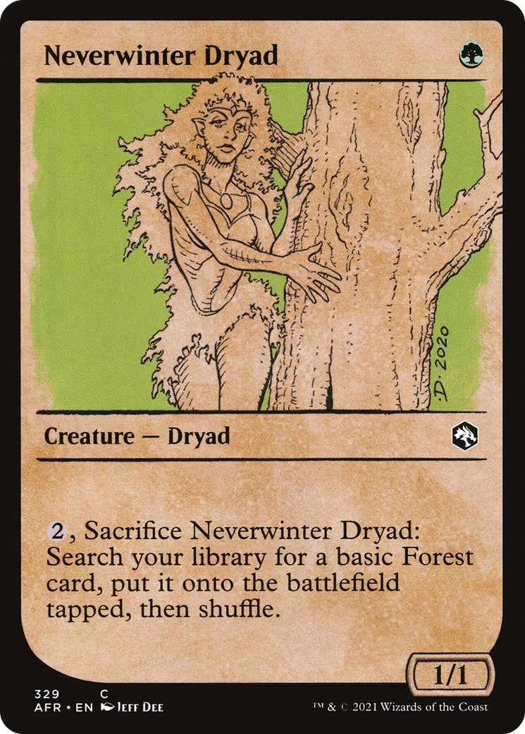 Neverwinter Dryad (Showcase) (AFR-329)  Foil - Adventures in the Forgotten Realms
