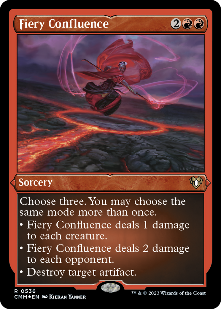 Fiery Confluence (CMM-536)  Etched Foil - Commander Masters