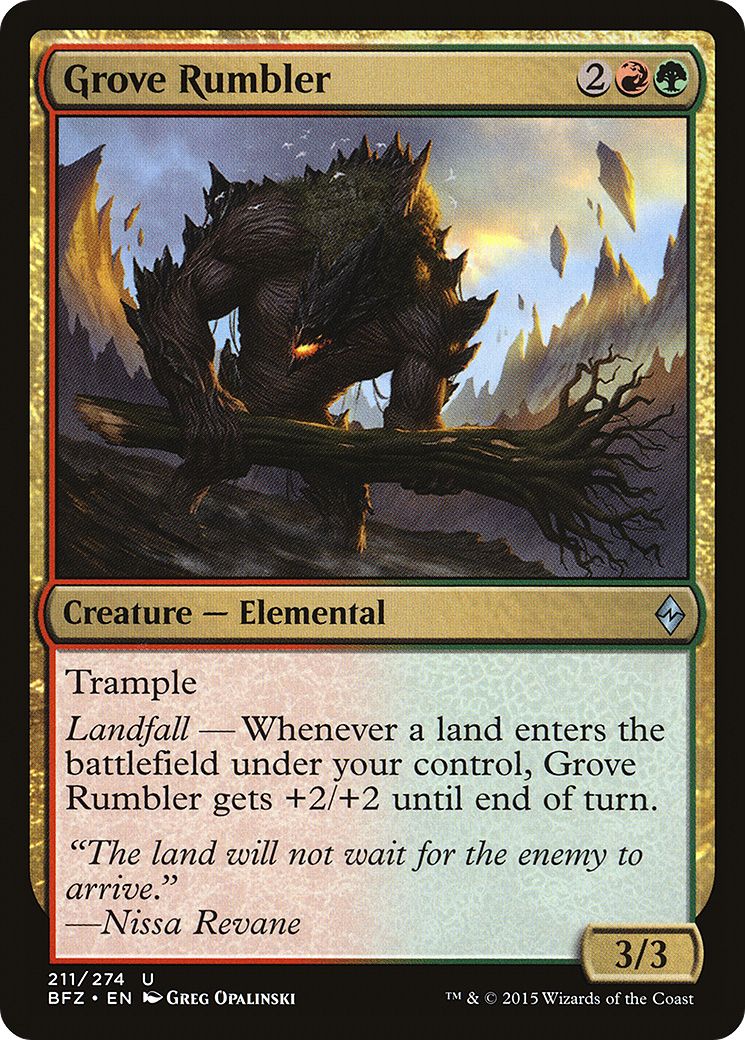 Grove Rumbler (BFZ-211)  - Battle for Zendikar