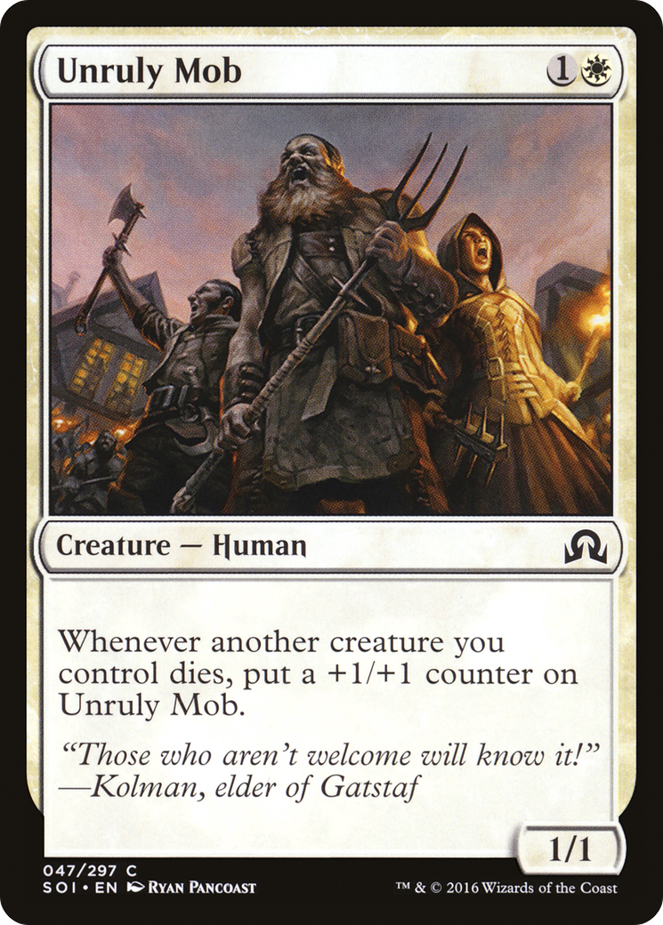 Unruly Mob (SOI-047)  - Shadows over Innistrad