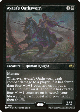 Ayara's Oathsworn (MAT-111)  Etched Foil - March of the Machine: The Aftermath