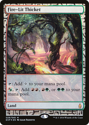 Fire-Lit Thicket (EXP-029)  Foil - Zendikar Expeditions