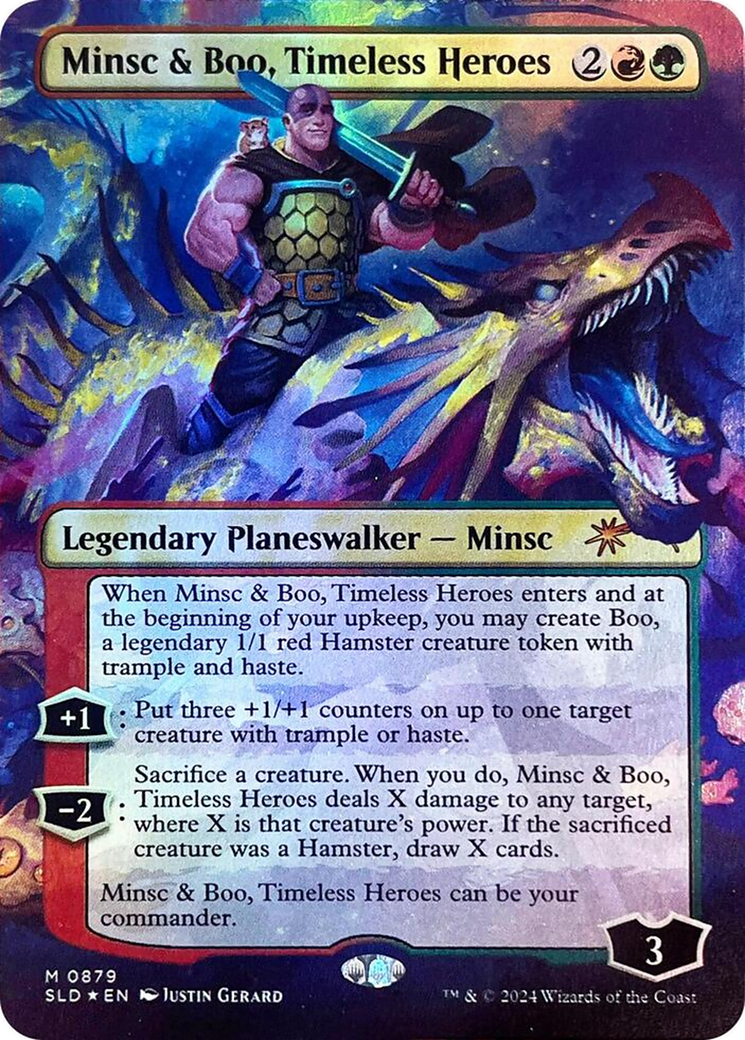 Minsc & Boo, Timeless Heroes (Rainbow Foil) (SLD-879)  Foil - Secret Lair Drop (Borderless)
