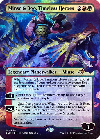Minsc & Boo, Timeless Heroes (Rainbow Foil) (SLD-879)  Foil - Secret Lair Drop (Borderless)
