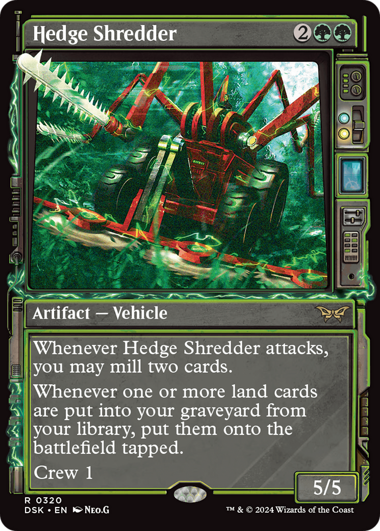 Hedge Shredder (Showcase) (DSK-320)  Foil - Duskmourn: House of Horror: (Showcase)