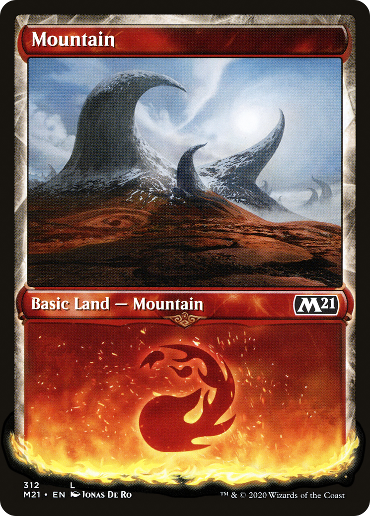 Mountain (Showcase) (M21-312)  - Core Set 2021: (Showcase)
