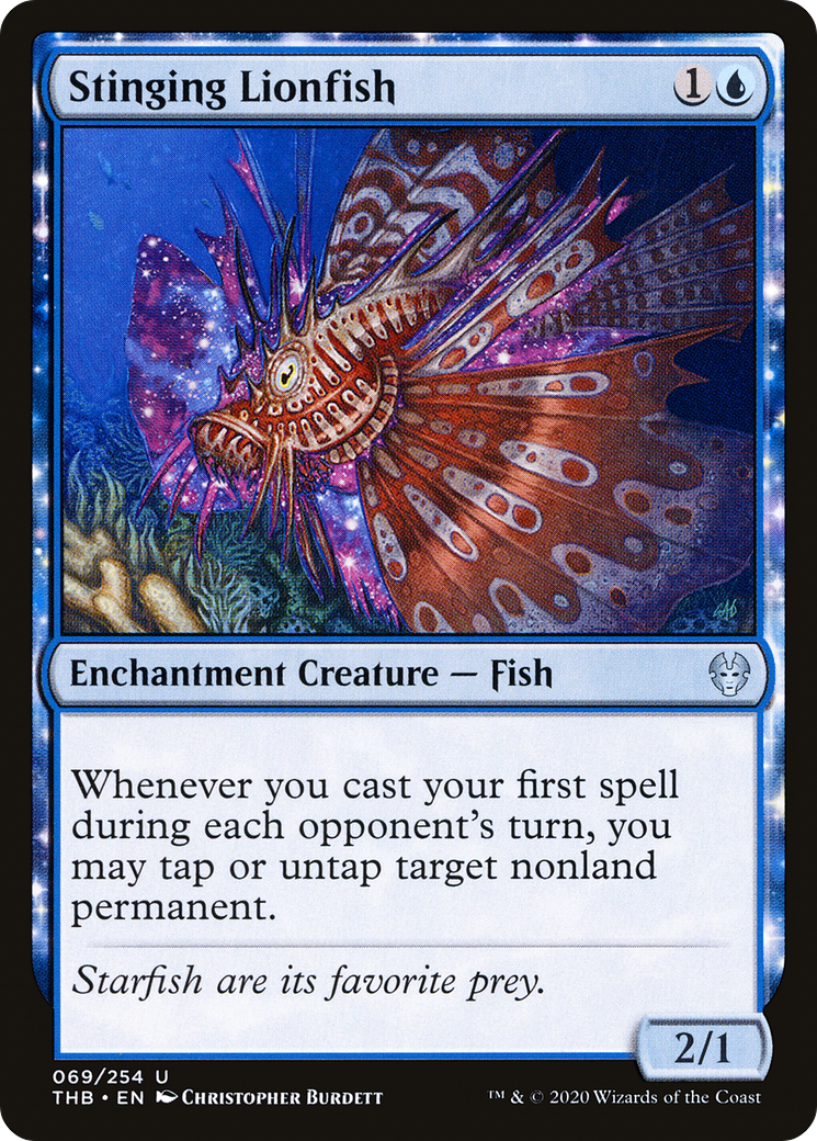 Stinging Lionfish (THB-069)  - Theros Beyond Death: (enchantment)