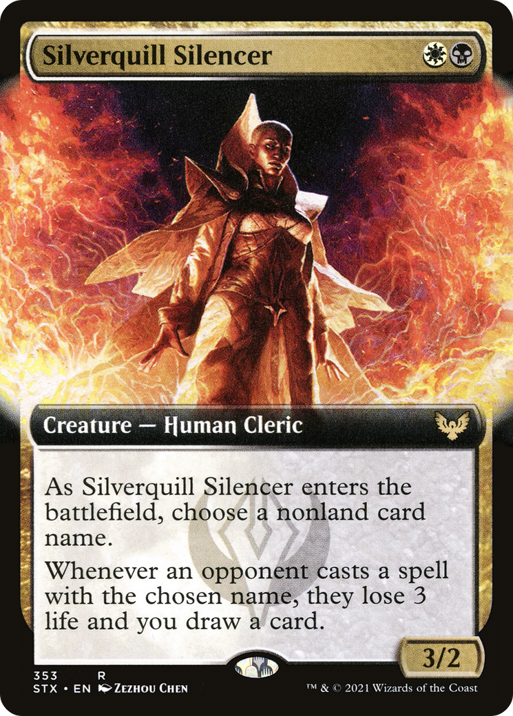 Silverquill Silencer (Extended Art) (STX-353) - Strixhaven: School of Mages: (Extended Art) Foil