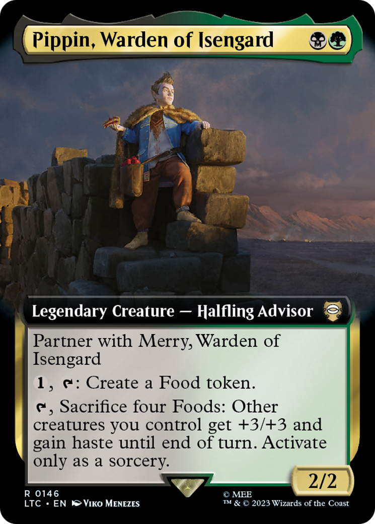 Pippin, Warden of Isengard (Extended Art) (LTC-146)  Foil - Tales of Middle-earth Commander: (Extended Art)