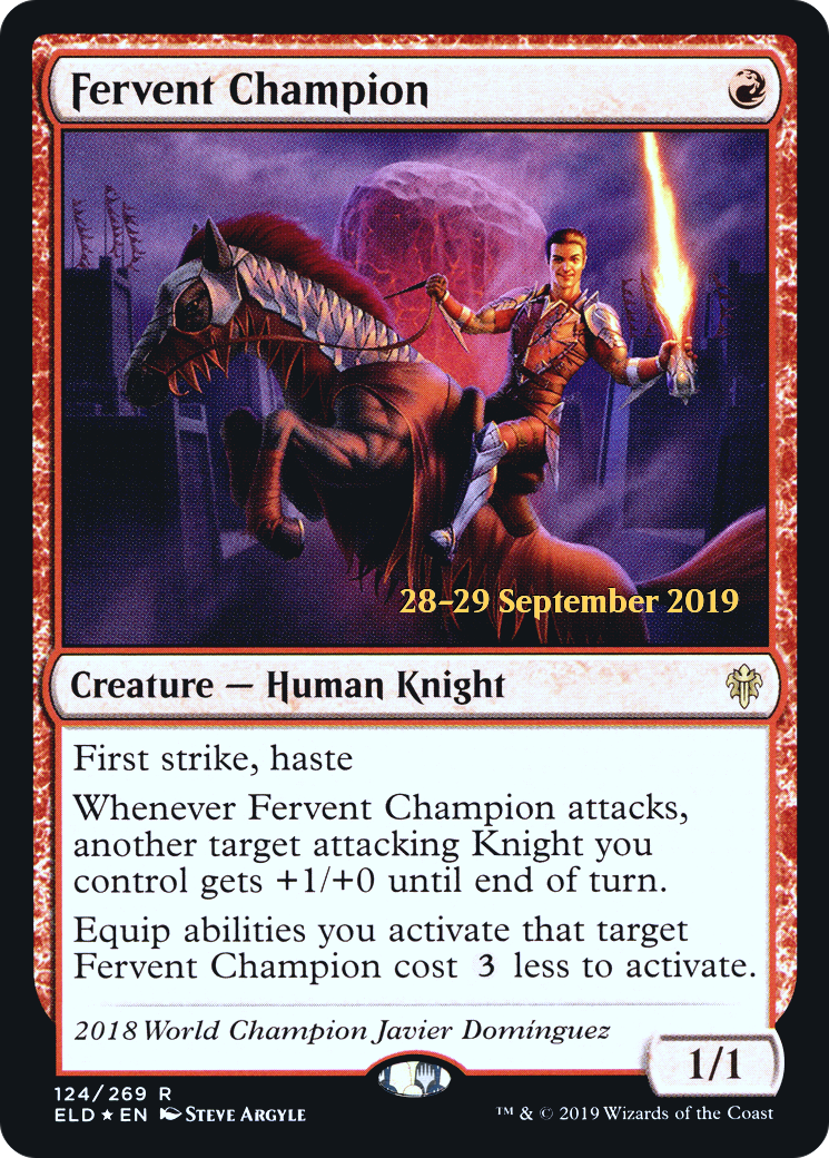 Fervent Champion (PRE-124)  Foil - Throne of Eldraine Promos