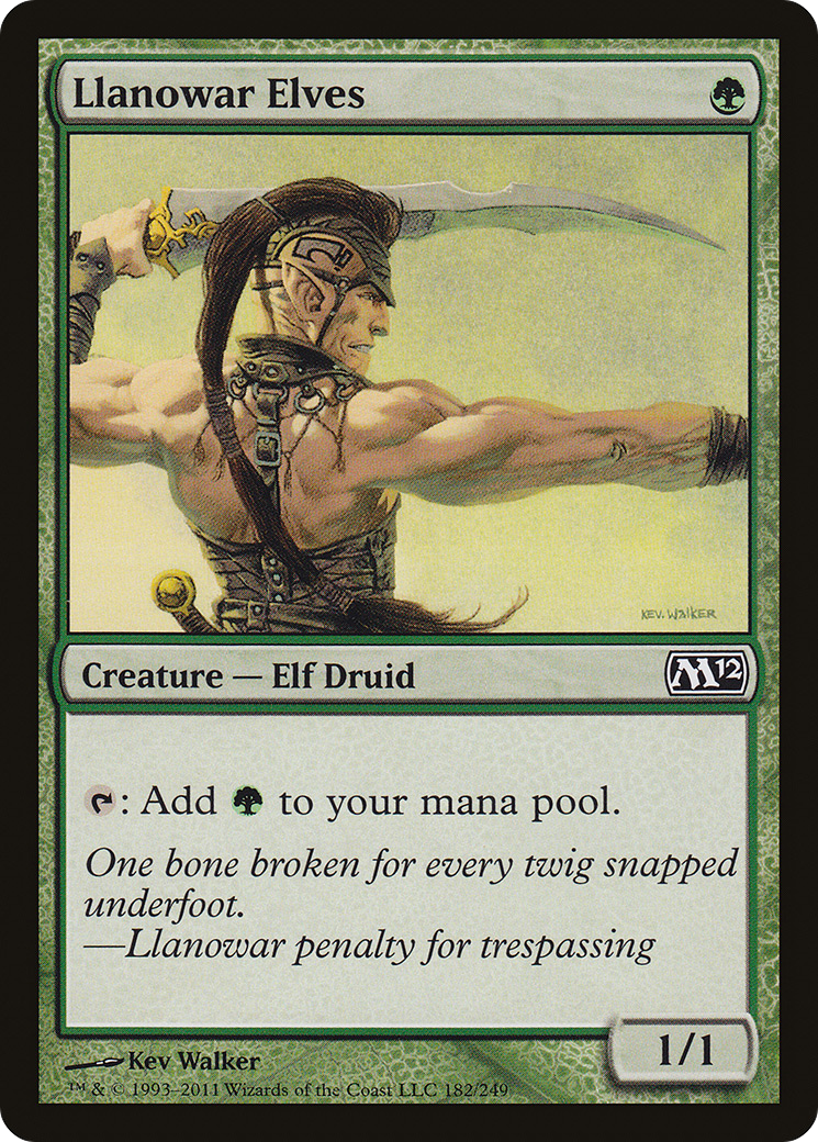Llanowar Elves (M12-182)  Foil - Magic 2012