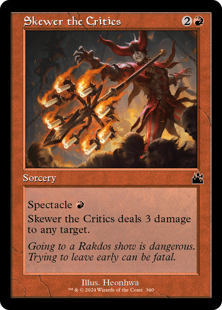 Skewer the Critics (Retro Frame) (RVR-340)  Foil - Ravnica Remastered