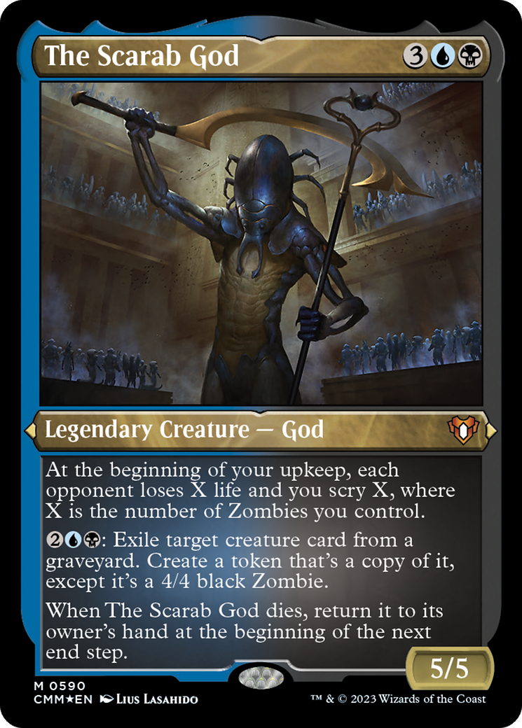 The Scarab God (CMM-590)  Etched Foil - Commander Masters