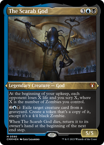 The Scarab God (CMM-590)  Etched Foil - Commander Masters