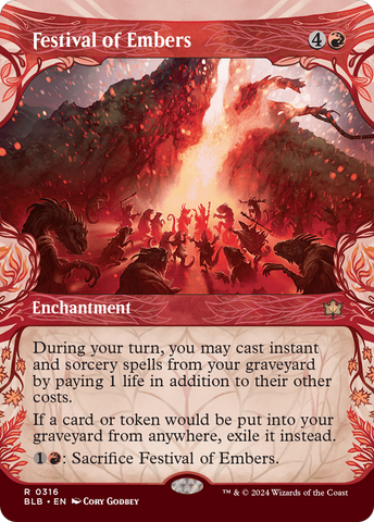 Festival of Embers (Showcase) (BLB-316)  - Bloomburrow: (Showcase) (Borderless)