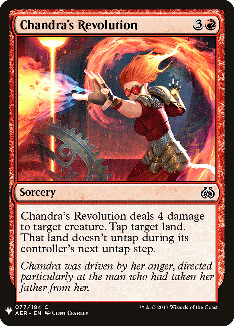 Chandra's Revolution (LIST-AER-77)  - The List