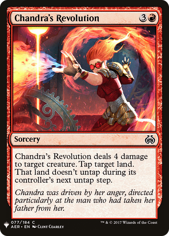 Chandra's Revolution (LIST-AER-77)  - The List
