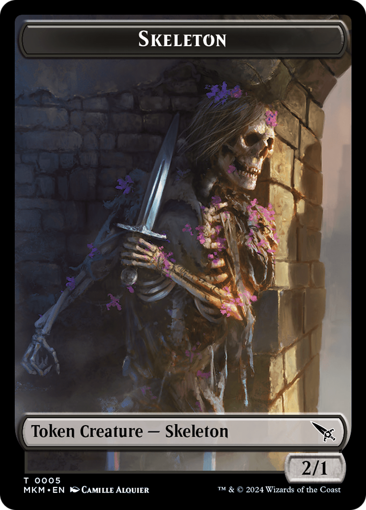 Skeleton (TMKM-005)  - Murders at Karlov Manor Tokens