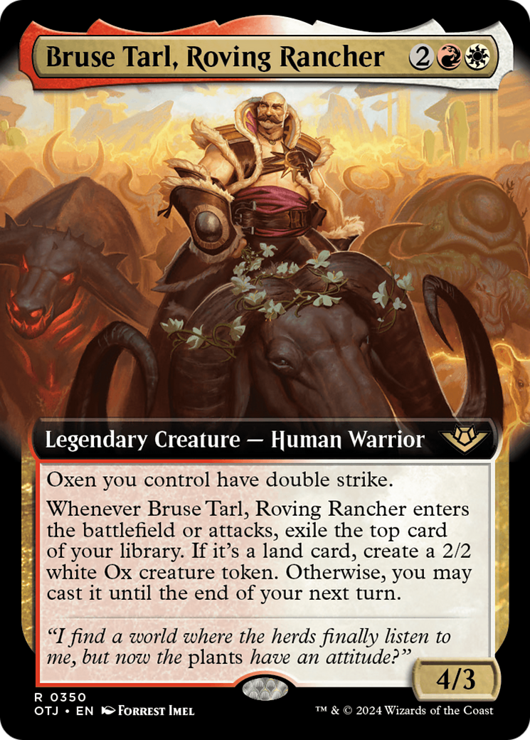 Bruse Tarl, Roving Rancher (Extended Art) (OTJ-350)  - Outlaws of Thunder Junction: (Extended Art)