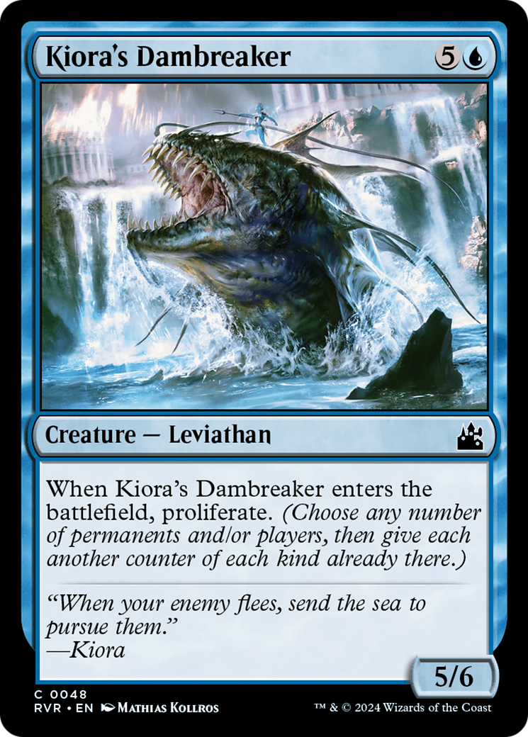 Kiora's Dambreaker (RVR-048)  - Ravnica Remastered