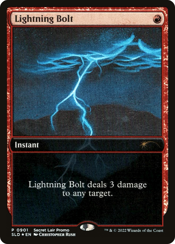 Lightning Bolt (0901) (SLD-901)  Foil - Secret Lair Drop: (Full Art)