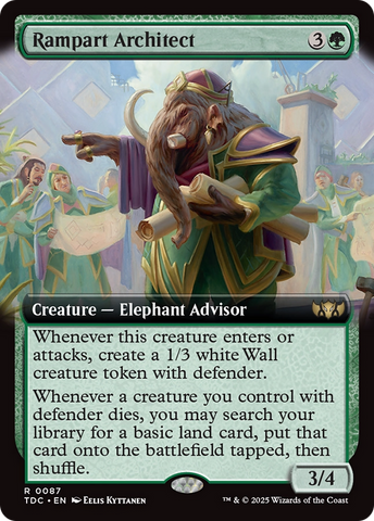 Rampart Architect (Extended Art) (TDC-087) - Commander: Tarkir: Dragonstorm: (Extended Art)