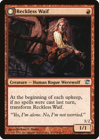 Reckless Waif (ISD-159)  - Innistrad: (Double Faced Transform)