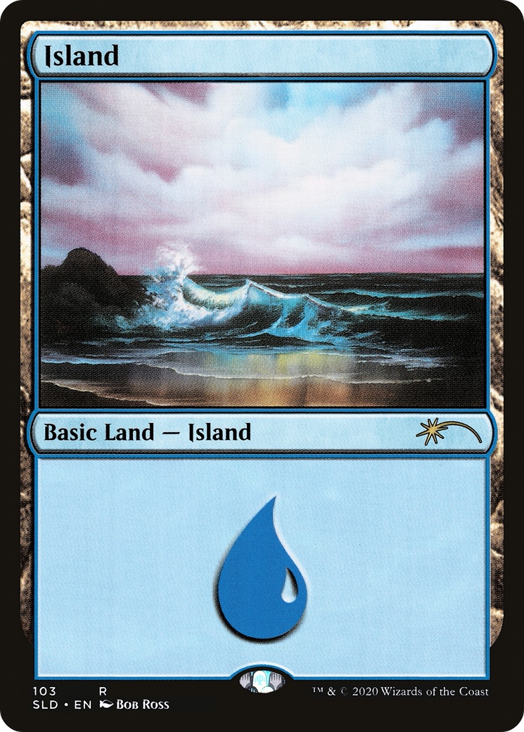 Island (103) (Bob Ross) (SLD-103)  Foil - Secret Lair Drop